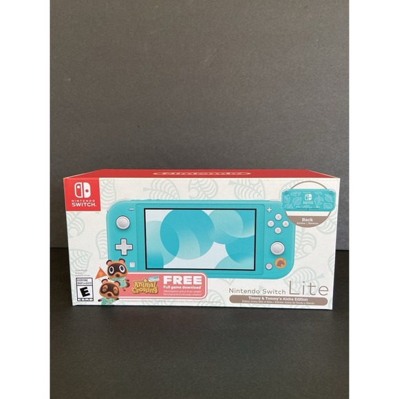 NEW Nintendo Switch Lite Timmy & Tommy's Aloha Edition Animal Crossing